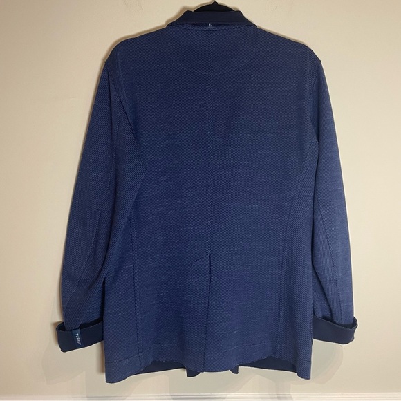 RYE 51 Jersey Cotton Distressed Pique Soft Jacket in Navy size 52 - Picture 5 of 12